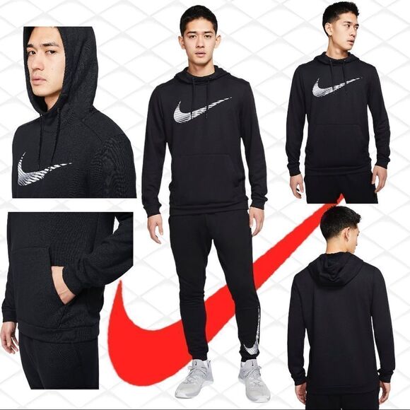 Nike Dri-fit pullover training hoodie Small black - Picture 1 of 9